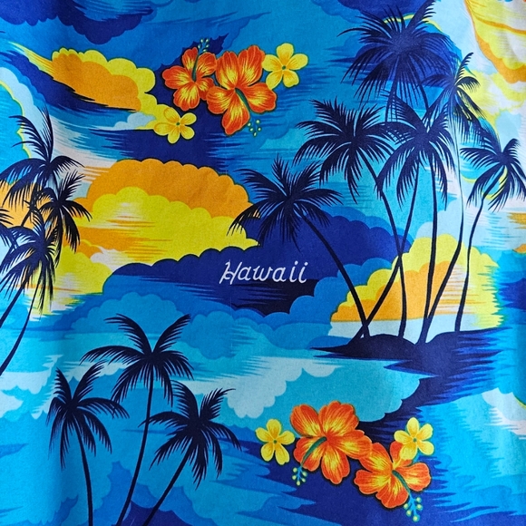 Hilo Hattie Hawaii Island Time Tropical Hibiscus Flower Mens Button Down Shirt - Picture 5 of 8